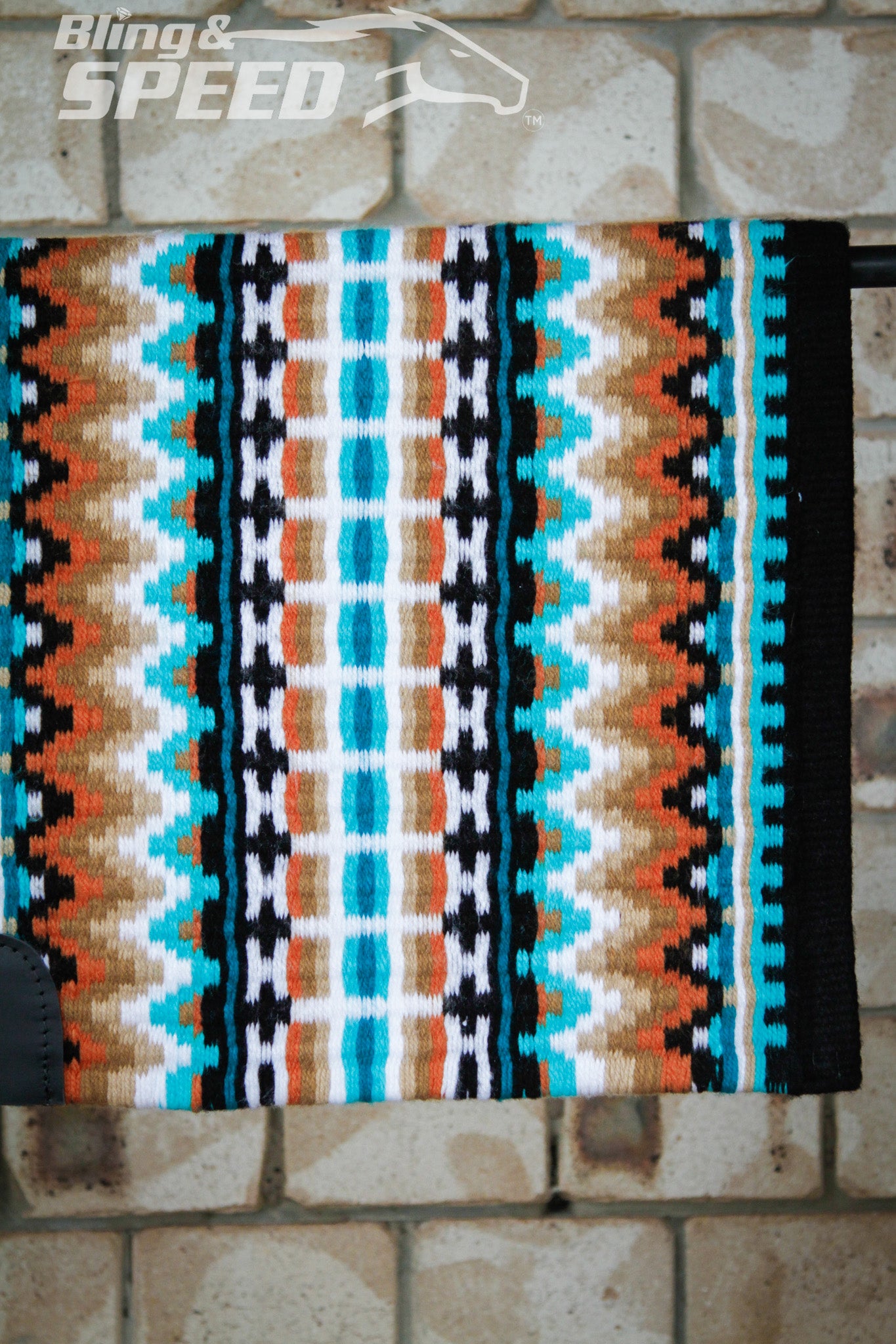 Turquoise Dust Show Blanket - 34" Spine