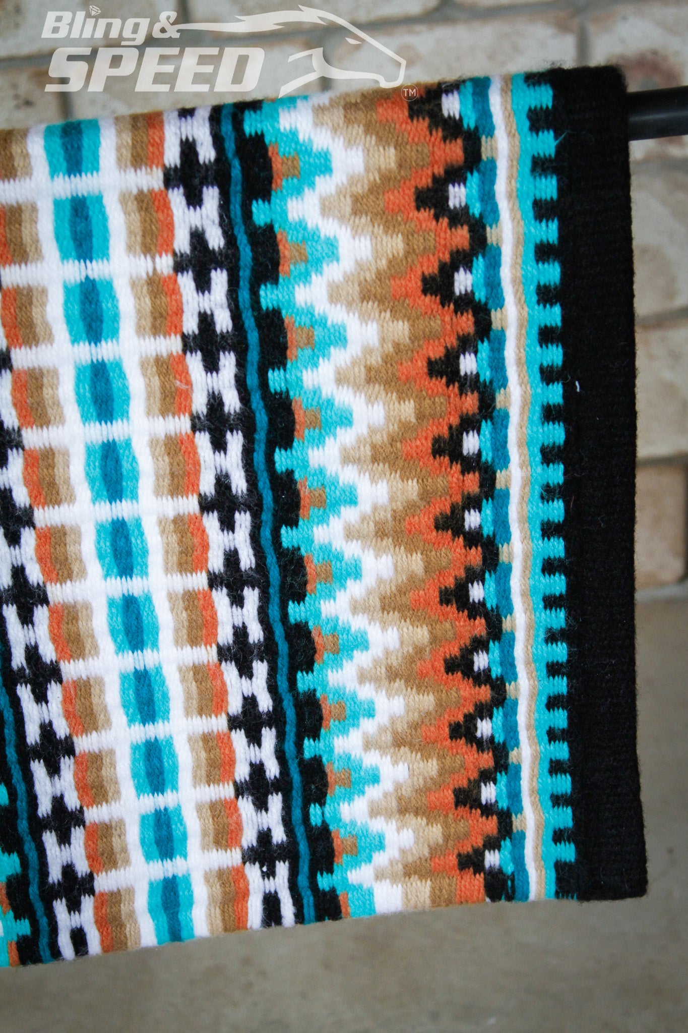 Turquoise Dust Show Blanket - 34" Spine