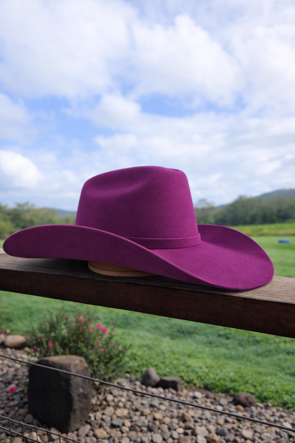 Desert Crown Felt Hat - Magenta