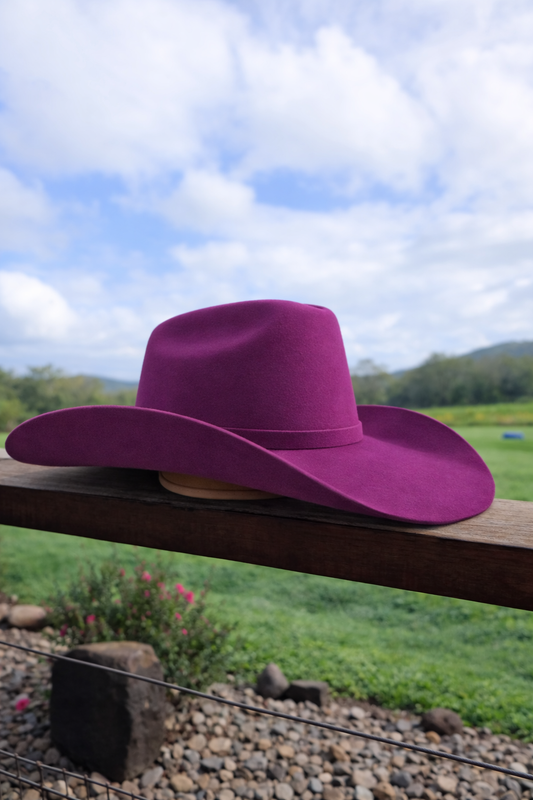 Desert Crown Felt Hat - Magenta