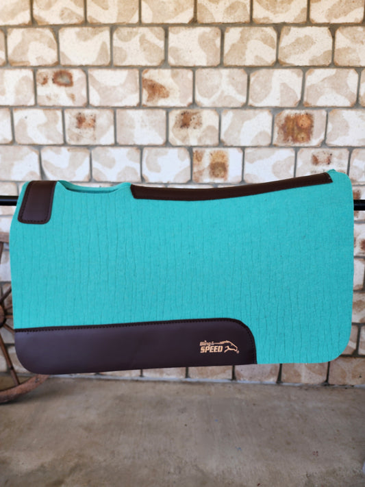 The Barrel Racer Merino Wool Felt Saddle Pad - Mint