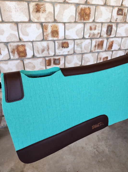 The Barrel Racer Merino Wool Felt Saddle Pad - Mint