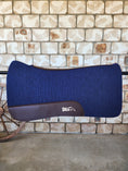 Load image into Gallery viewer, Full Wither Relief Merino Wool Felt Saddle Pad - Navy
