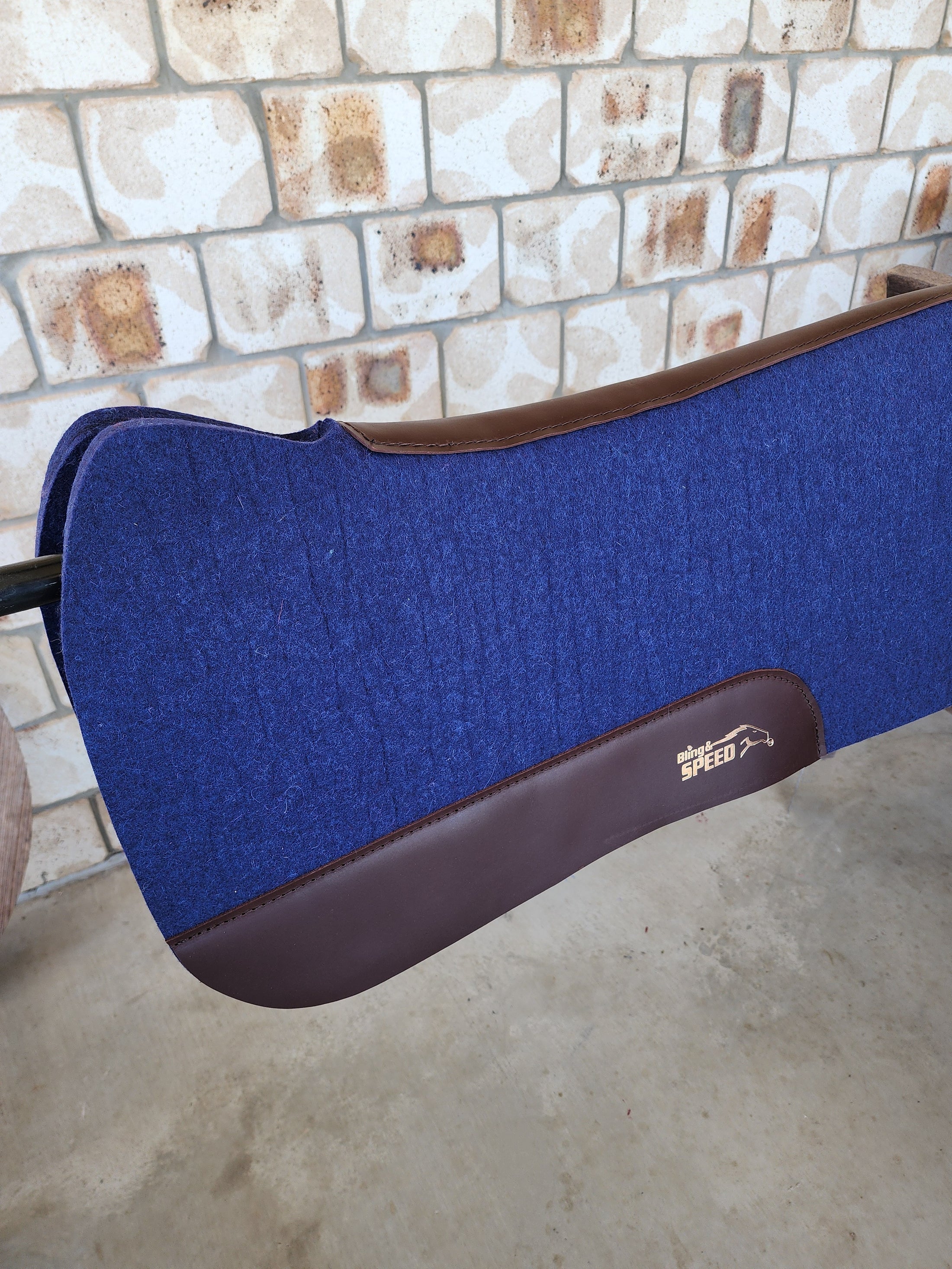 Full Wither Relief Merino Wool Felt Saddle Pad - Navy