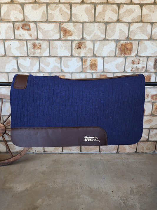 The Barrel Racer Merino Wool Felt Saddle Pad - Navy