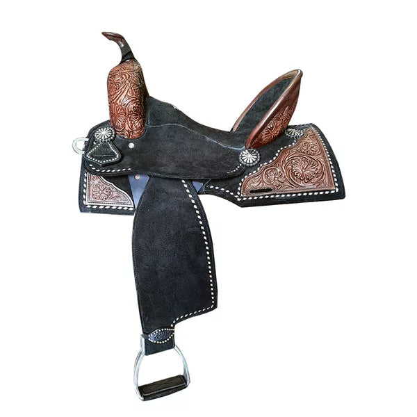 Neoprene Leather Mix Barrel Racing Saddle - PBR05