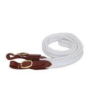 Cottonfields Polocrosse Rein - 5'2" long White & Brown