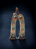 Load image into Gallery viewer, Copper and Turquoise Stirrups
