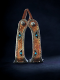 Load image into Gallery viewer, Copper and Turquoise Stirrups
