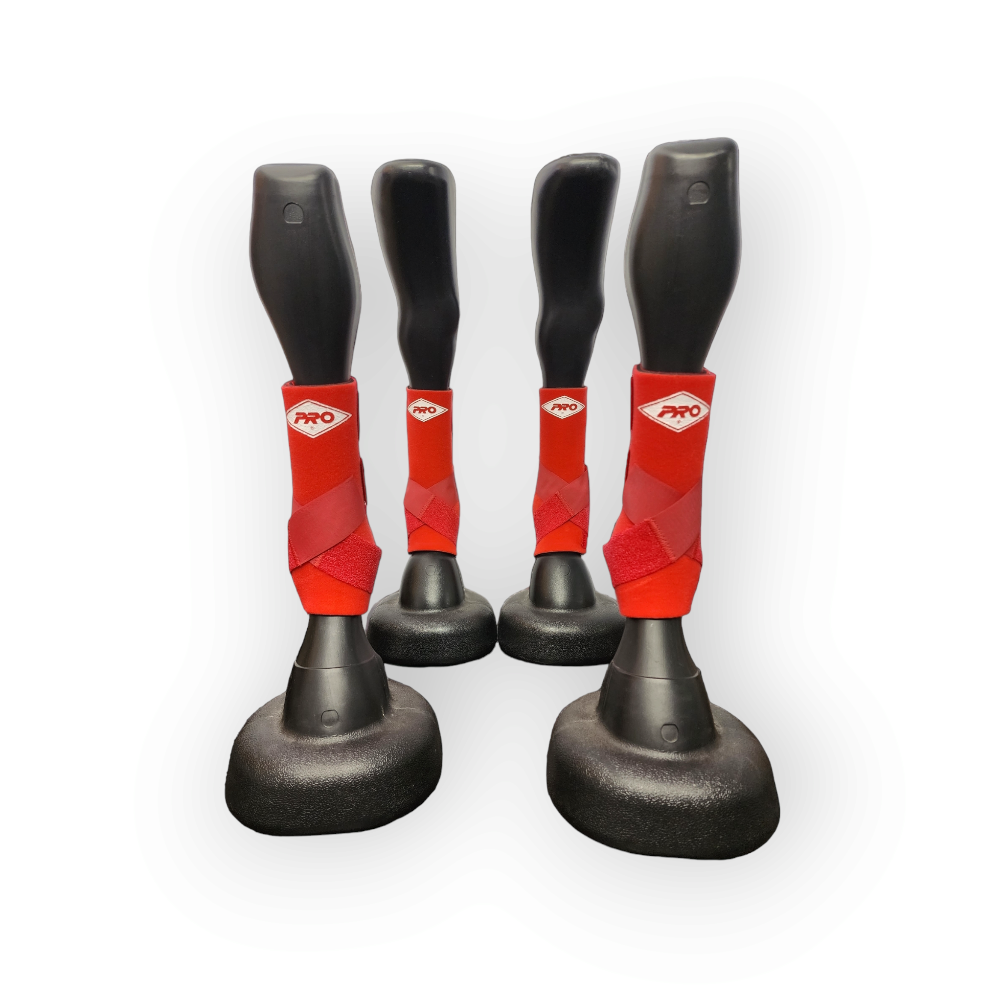 Red Orthopedic Equine Sports Support Boots set of 4 - IN STOCK
