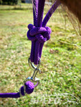 Load image into Gallery viewer, Purple Beaded Rope Halter (8058345292014)
