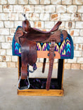 Load image into Gallery viewer, 20.1 "Navajo Teal" Unicorn Saddle Pad 2.0 (8065343783150)
