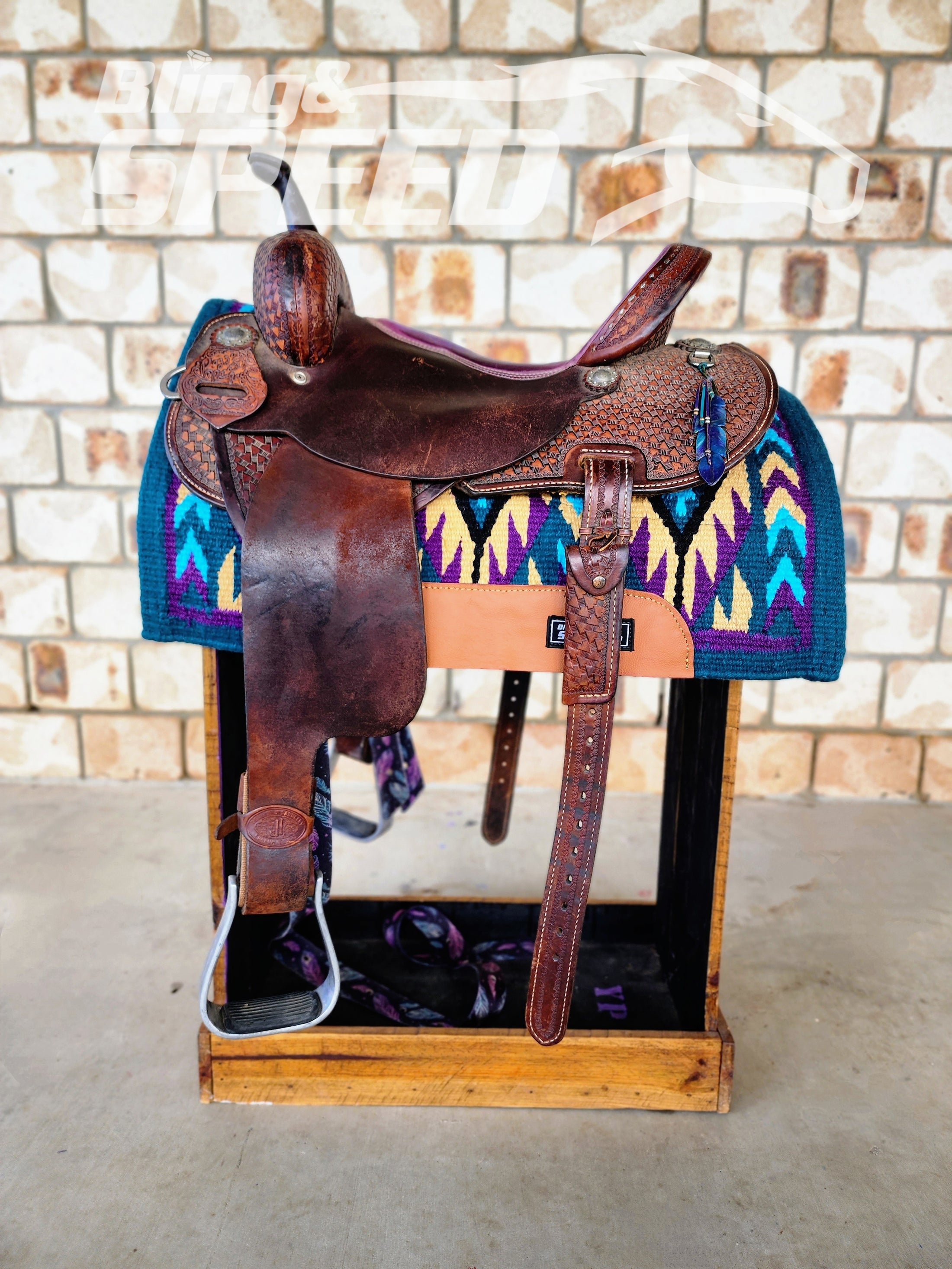 20.1 "Navajo Teal" Unicorn Saddle Pad 2.0 (8065343783150)
