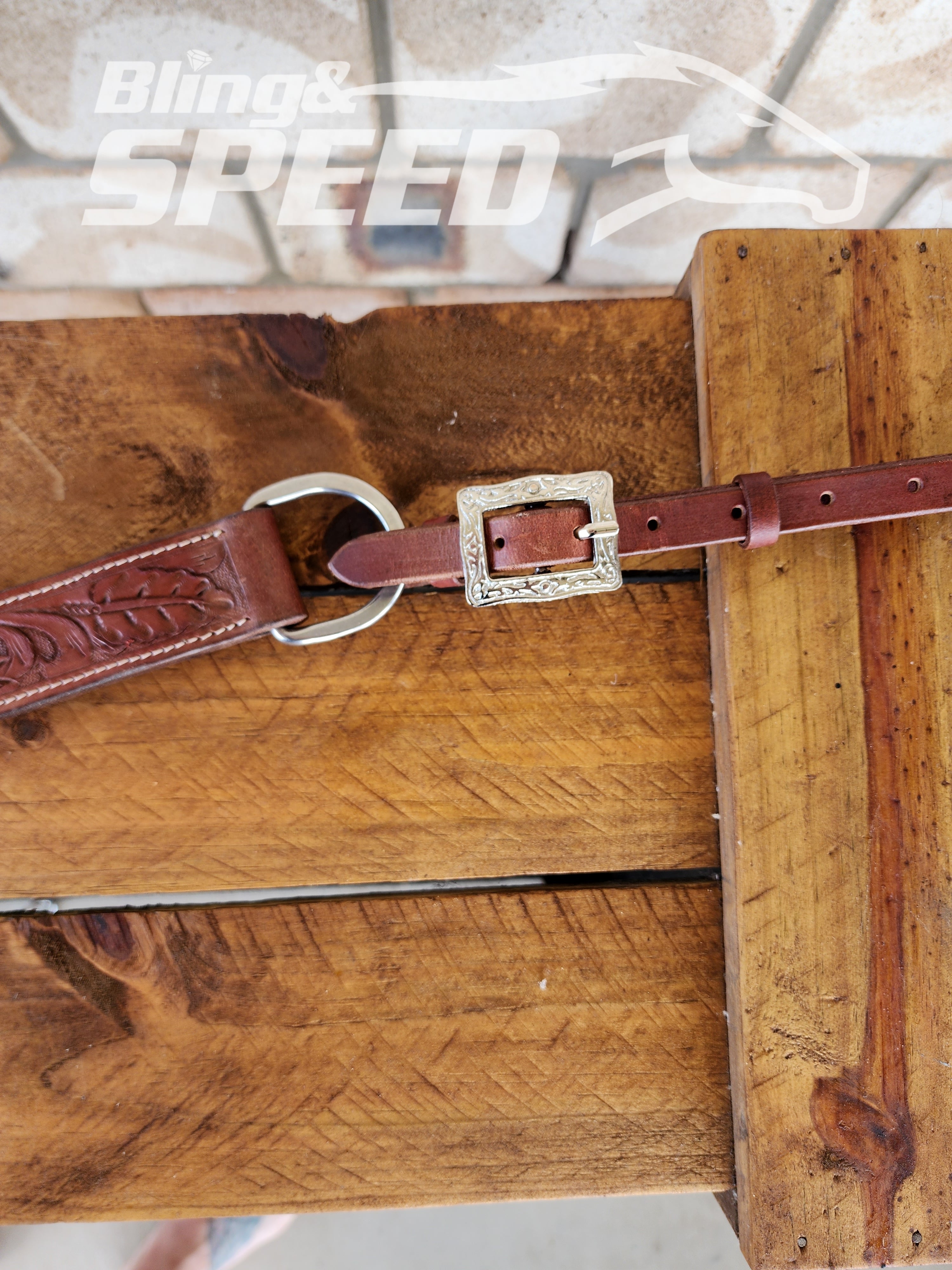 Leather Breast Collar with Sunflower Tooling (8065649311982)