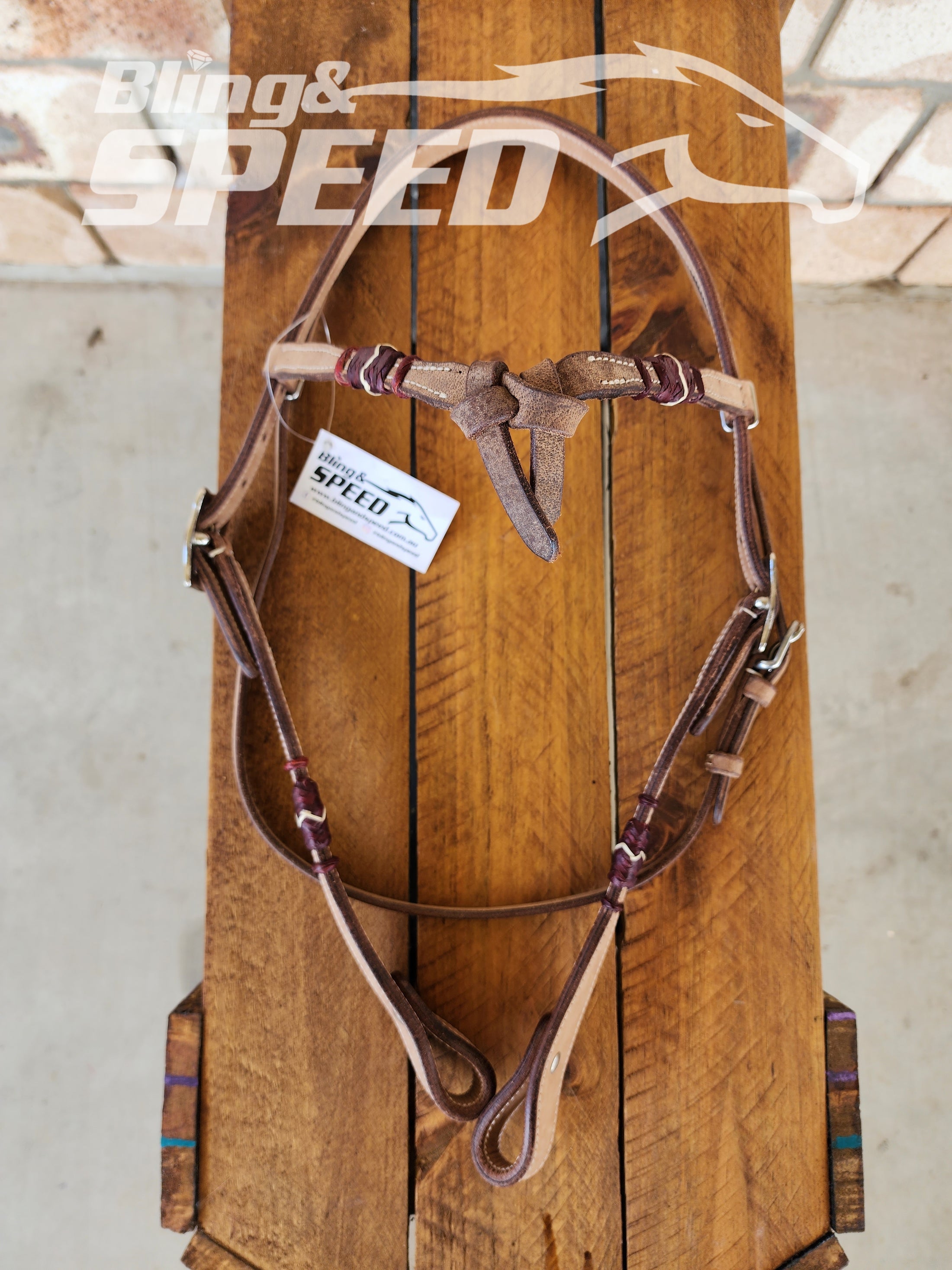 Futurity Knot with Rawhide Bridles (8065654096110)