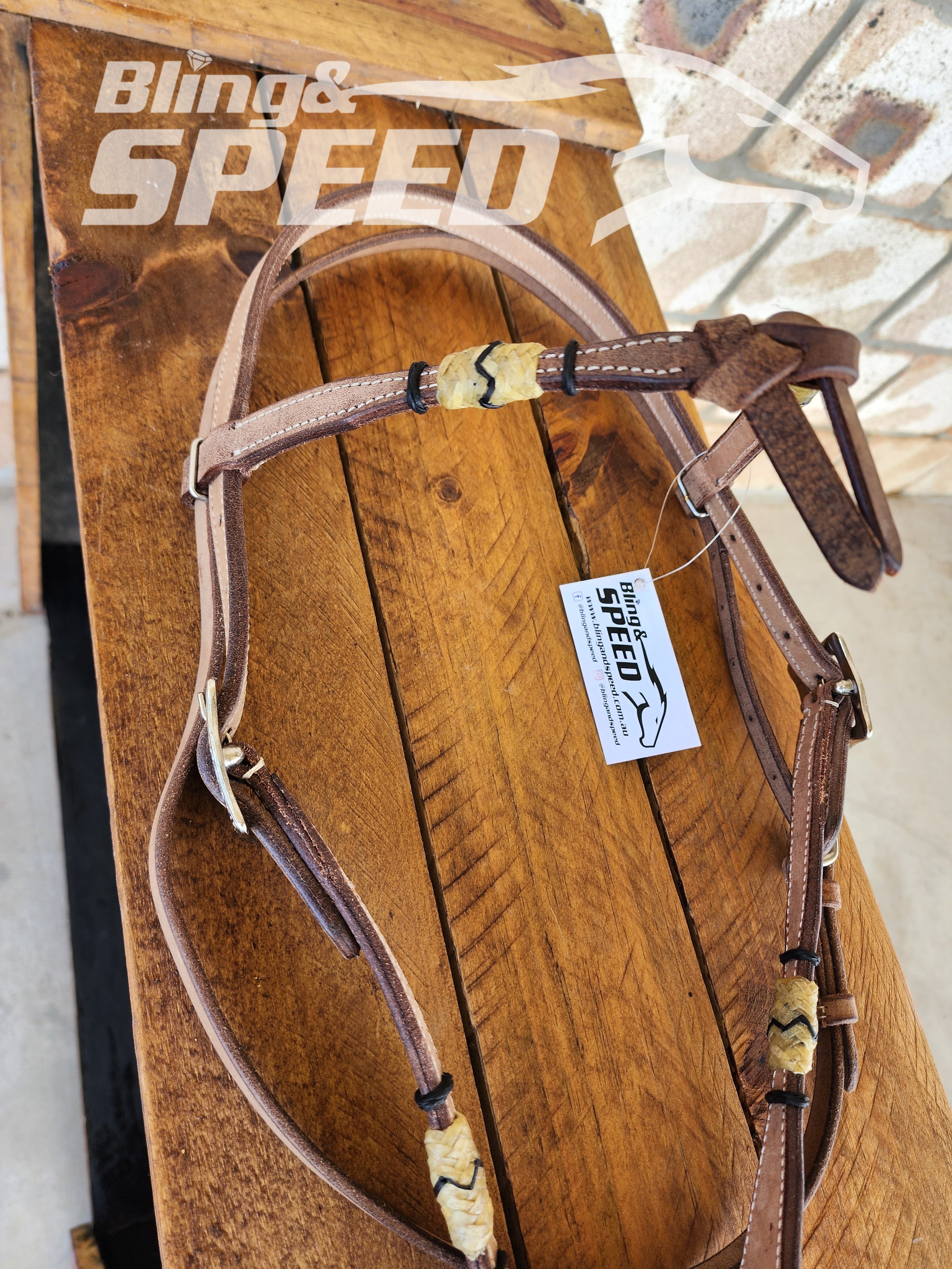 Futurity Knot with Rawhide Bridles (8065654096110)