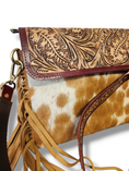 Load image into Gallery viewer, Cowhide Bag with Tooling
