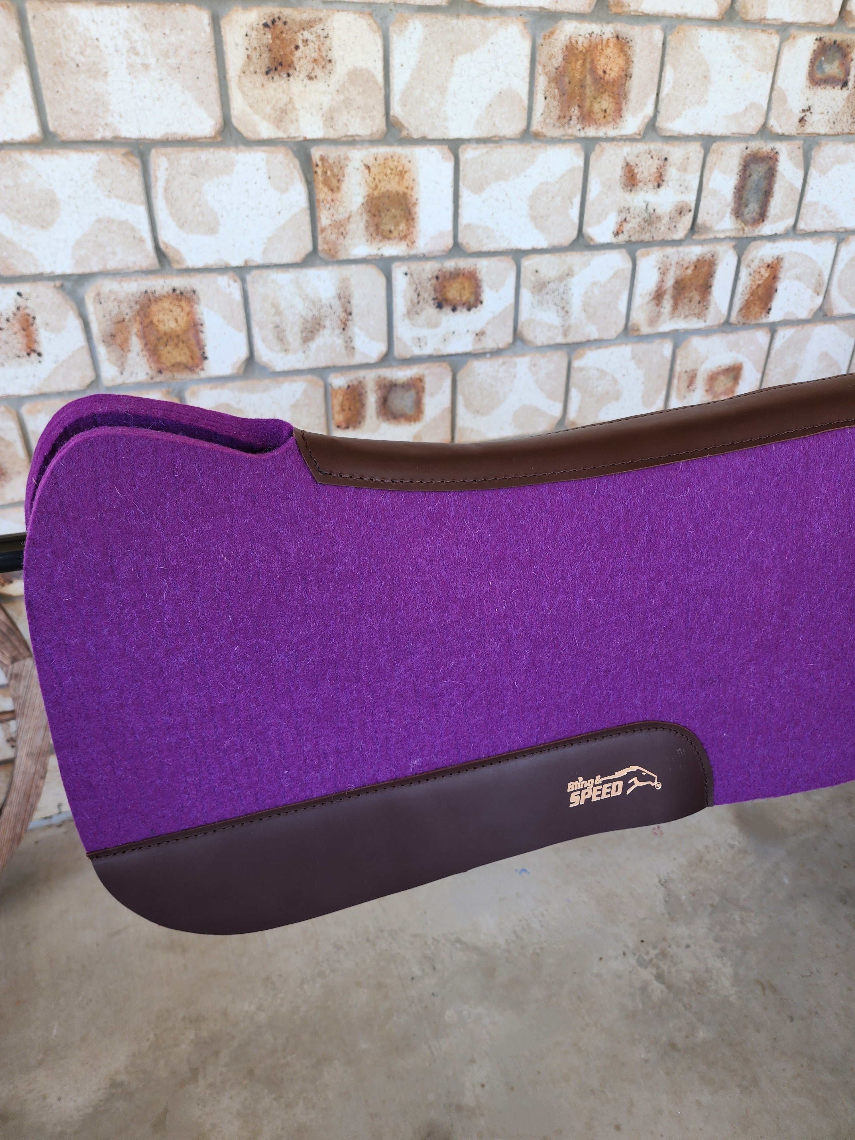 Full Wither Relief Merino Wool Felt Saddle Pad - Purple