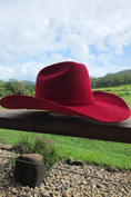 Load image into Gallery viewer, Desert Crown Felt Hat - Red
