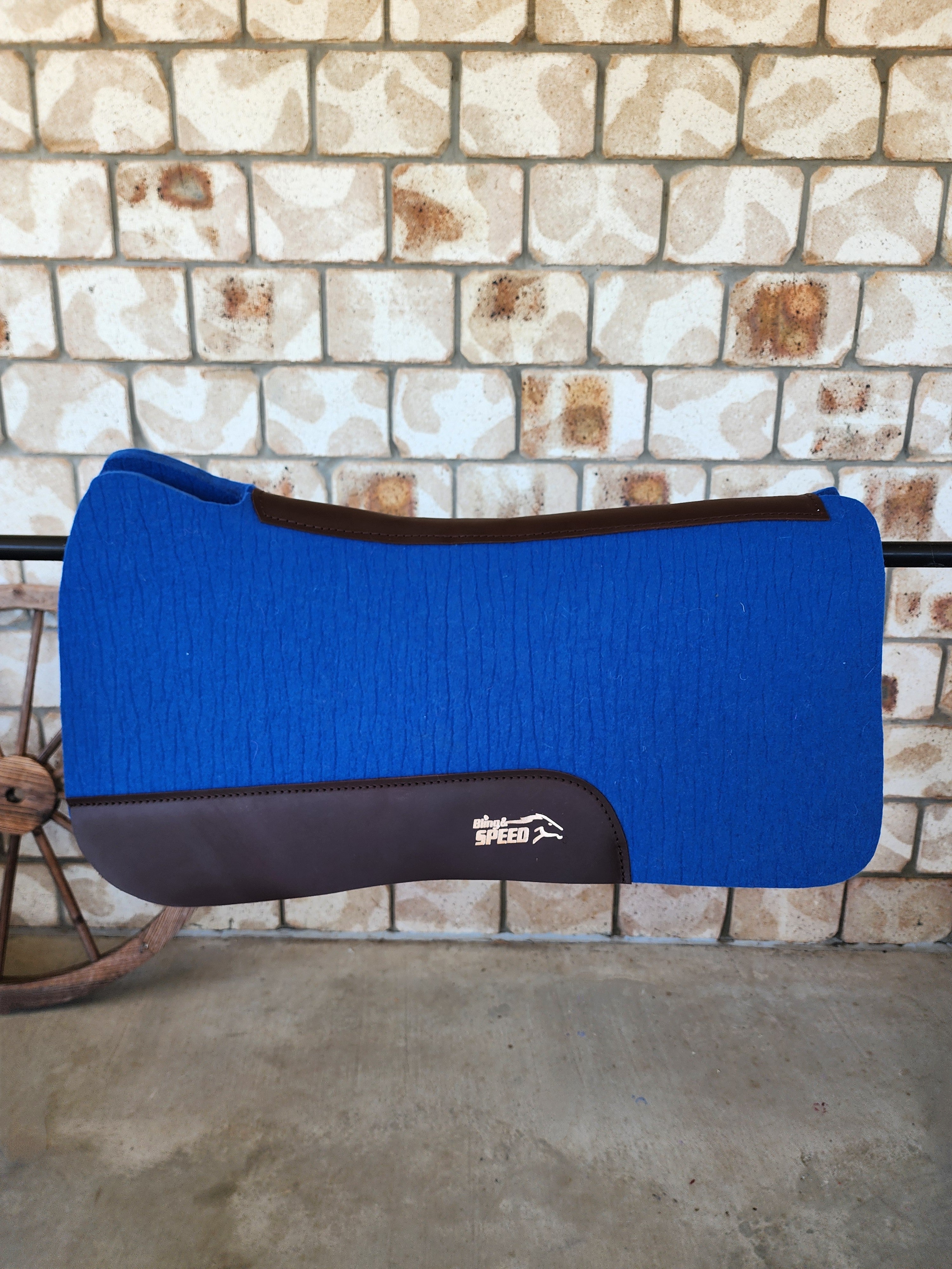 Full Wither Relief Merino Wool Felt Saddle Pad - Royal Blue
