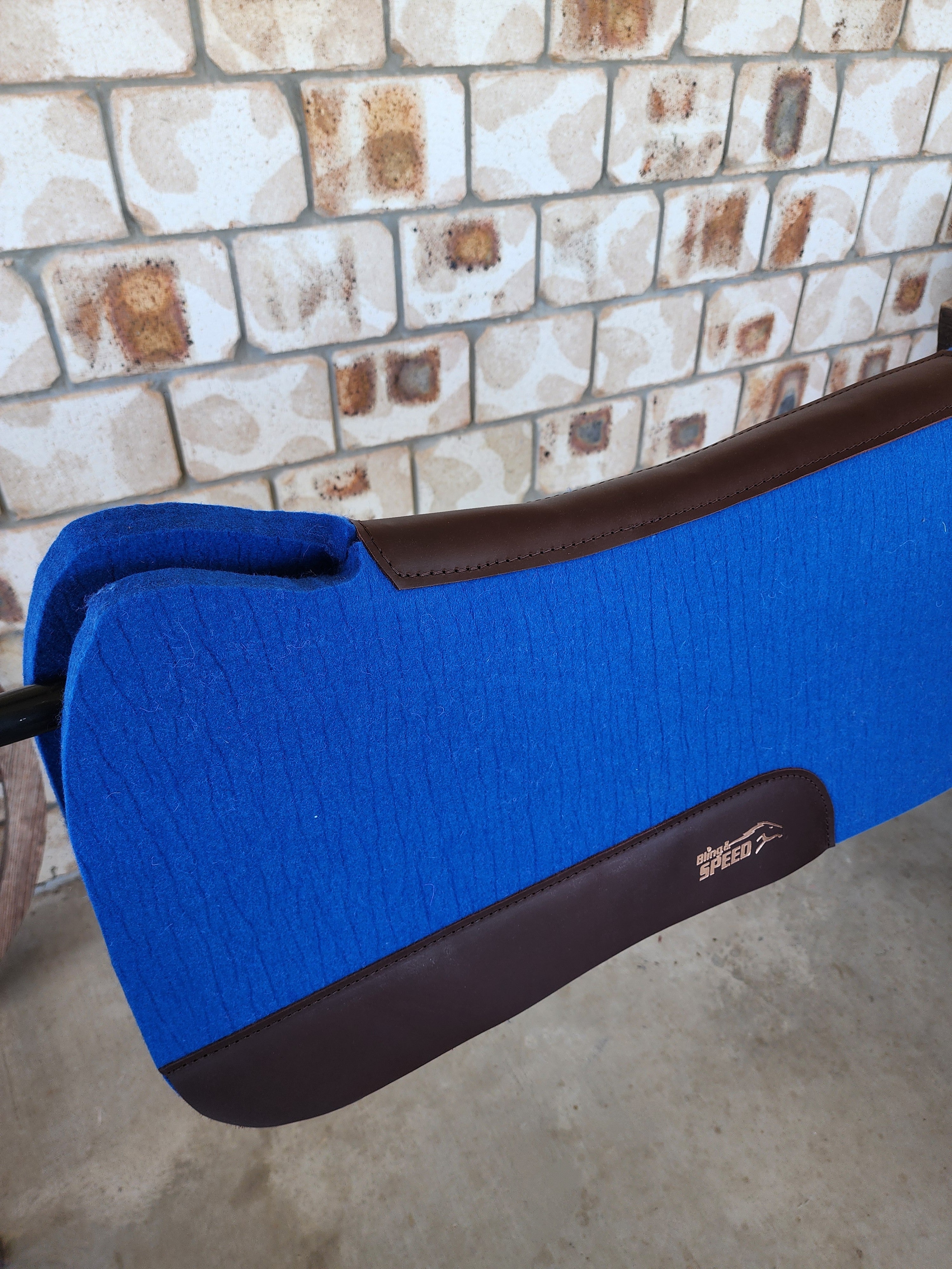 Full Wither Relief Merino Wool Felt Saddle Pad - Royal Blue