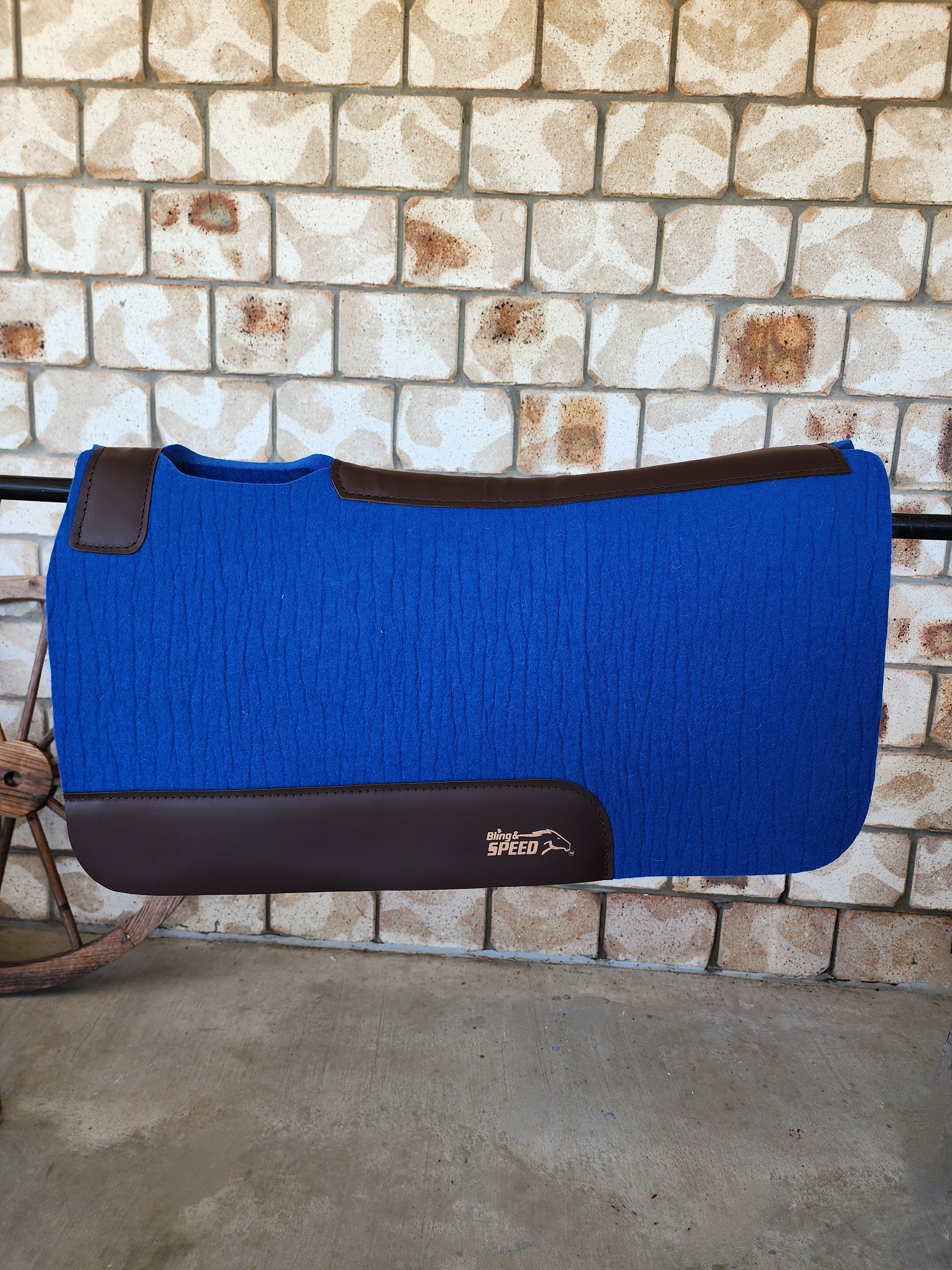 Standard Wither Relief - The Barrel Racer Merino Wool Felt Saddle Pad - Royal Blue