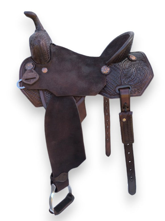 Leather Barrel Racing Saddle - PBR02