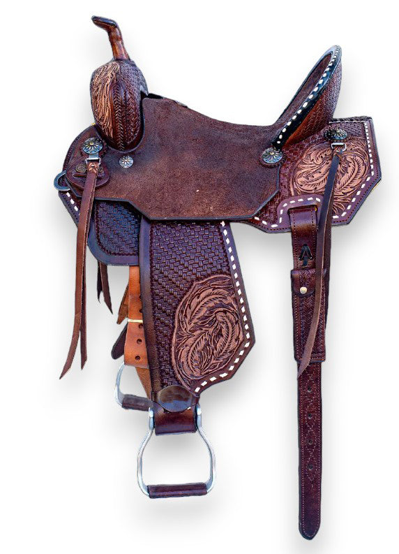 Leather Barrel Racing Saddle - PBR09