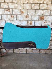 Full Wither Relief Merino Wool Felt Saddle Pad - Turquoise