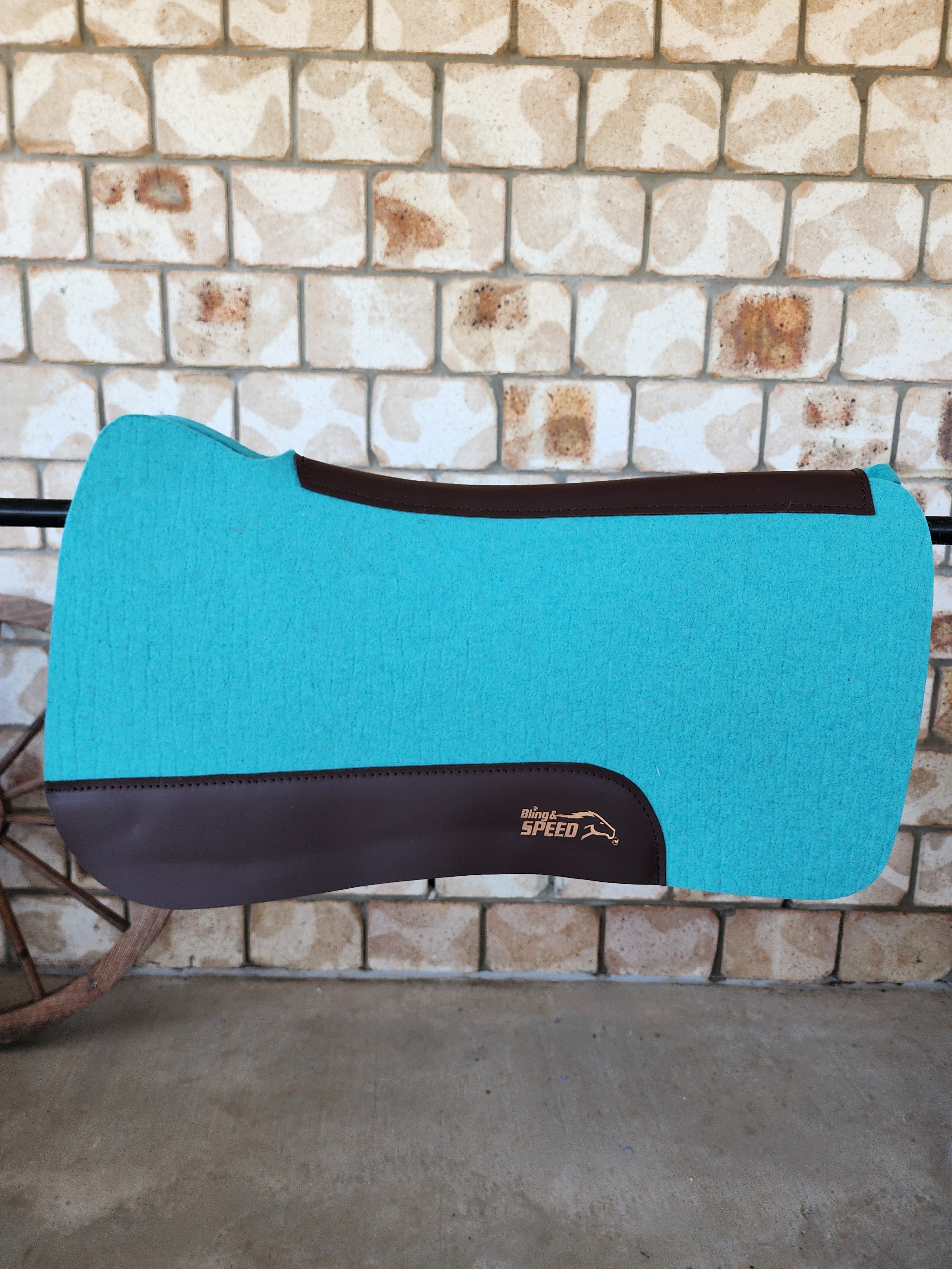 Full Wither Relief Merino Wool Felt Saddle Pad - Turquoise