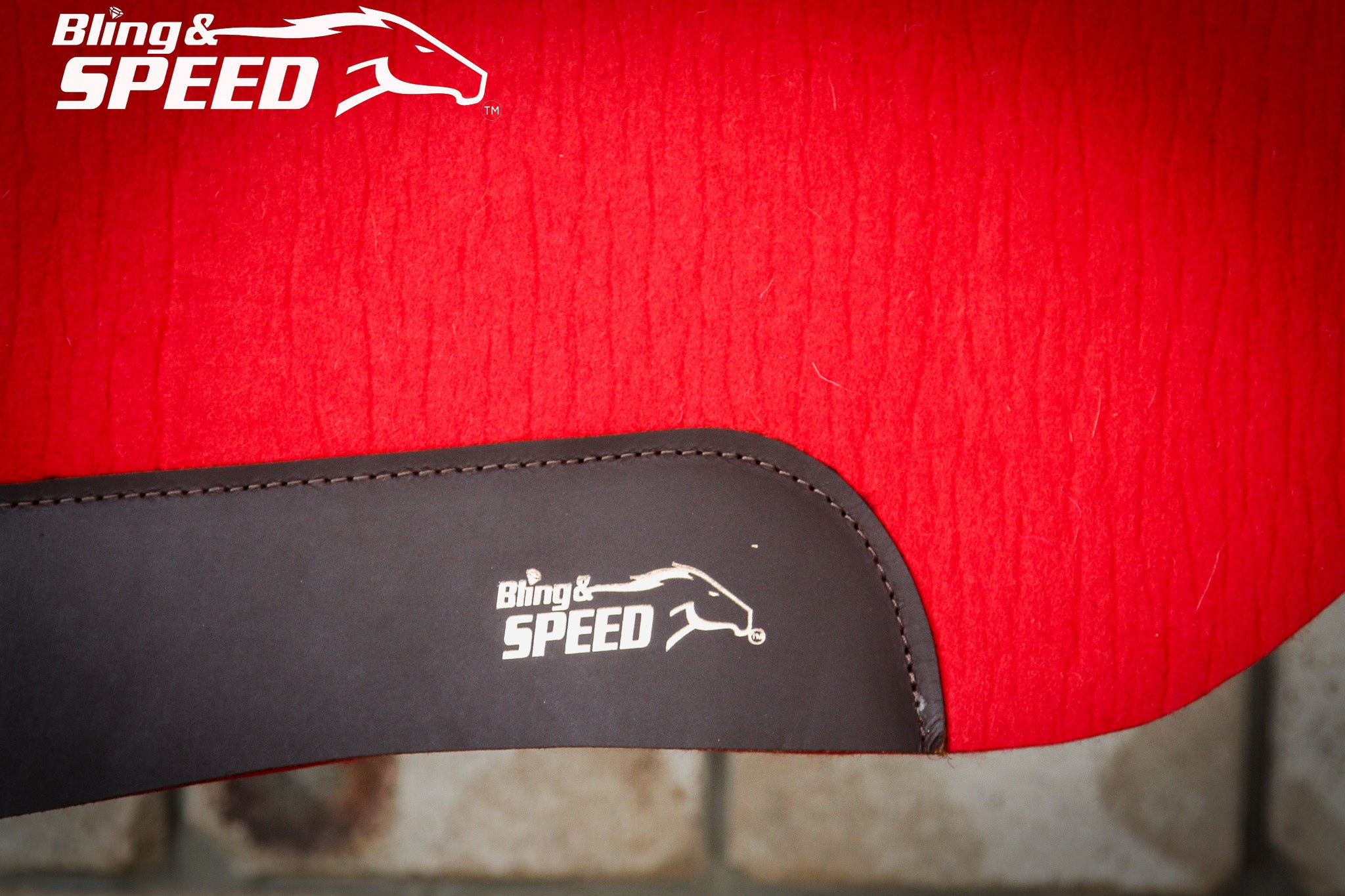 Red Full Wither Relief - Round Skirt Merino Wool Barrel and Fender Saddle Pad