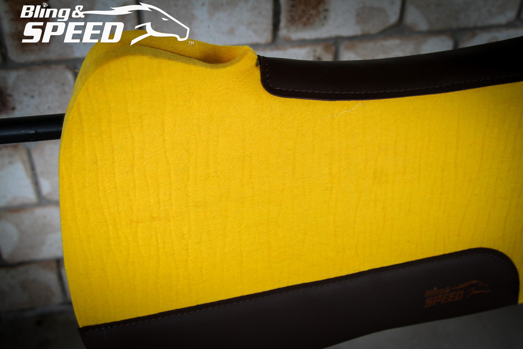 Yellow Standard Wither Relief - Round Skirt Merino Wool Barrel and Fender Saddle Pad