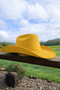 Load image into Gallery viewer, Desert Crown Felt Hat - Yellow

