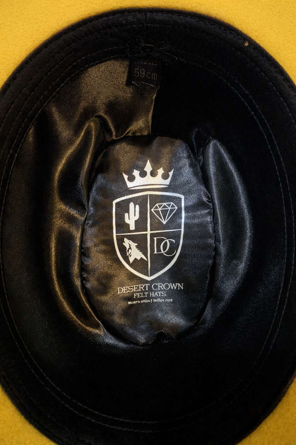 Desert Crown Felt Hat - Yellow