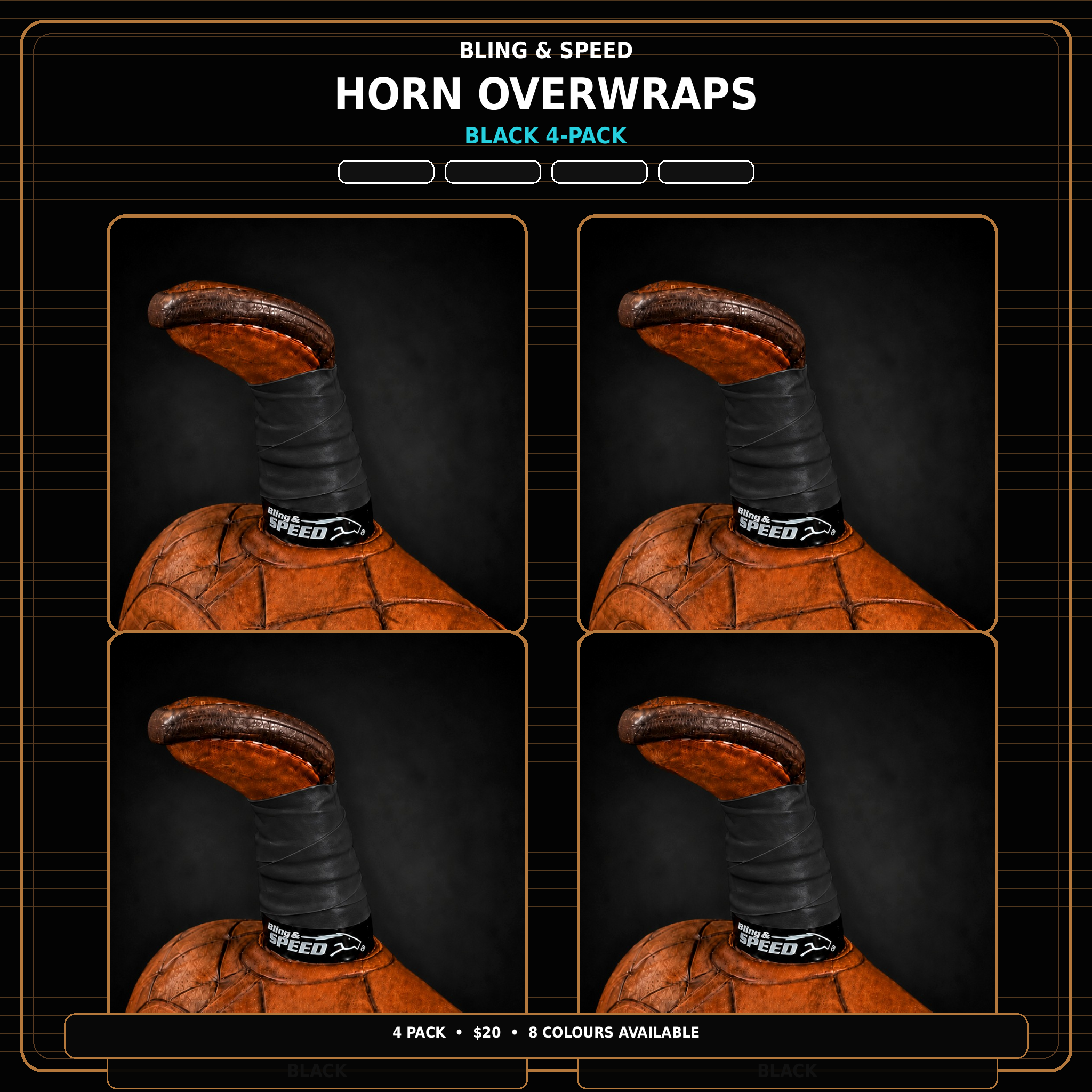 Horn Wrap 4-Pack - 16 Different Pack Options!