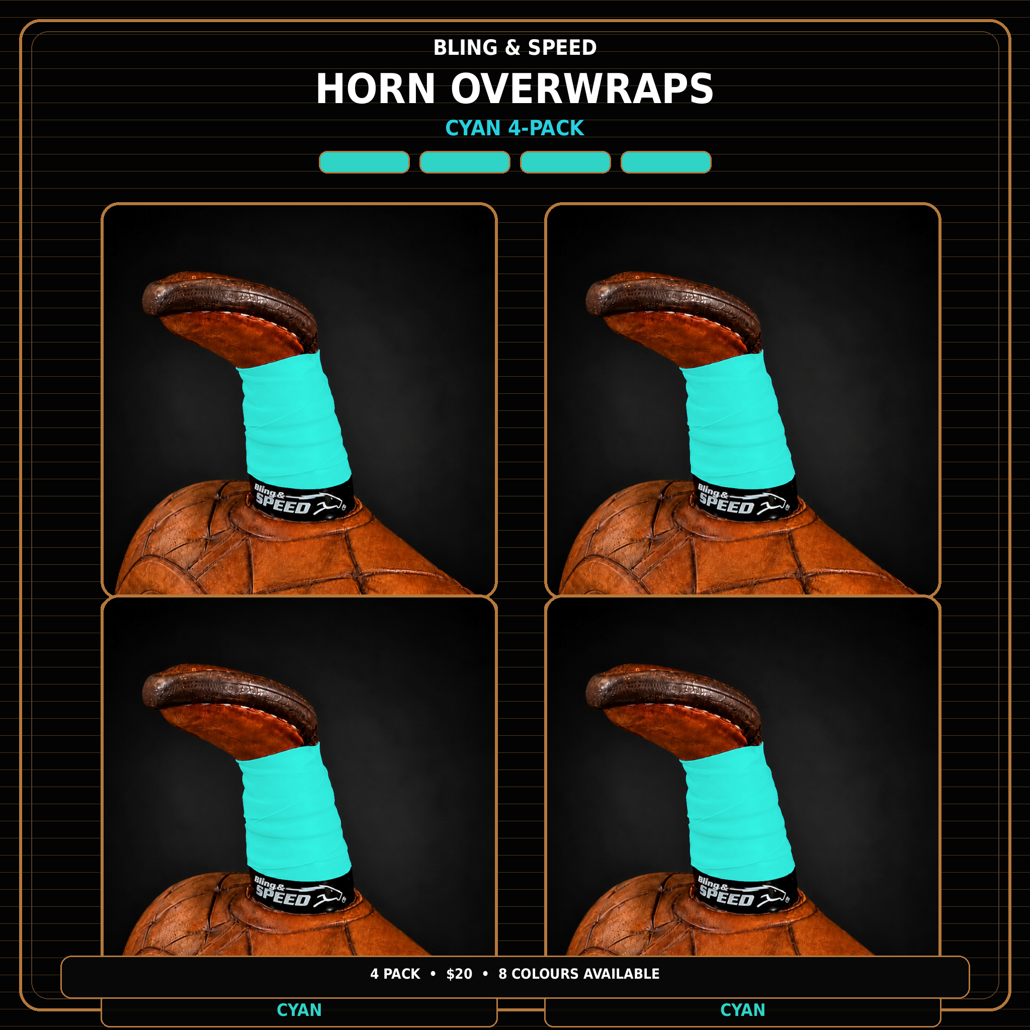Horn Wrap 4-Pack - 16 Different Pack Options!