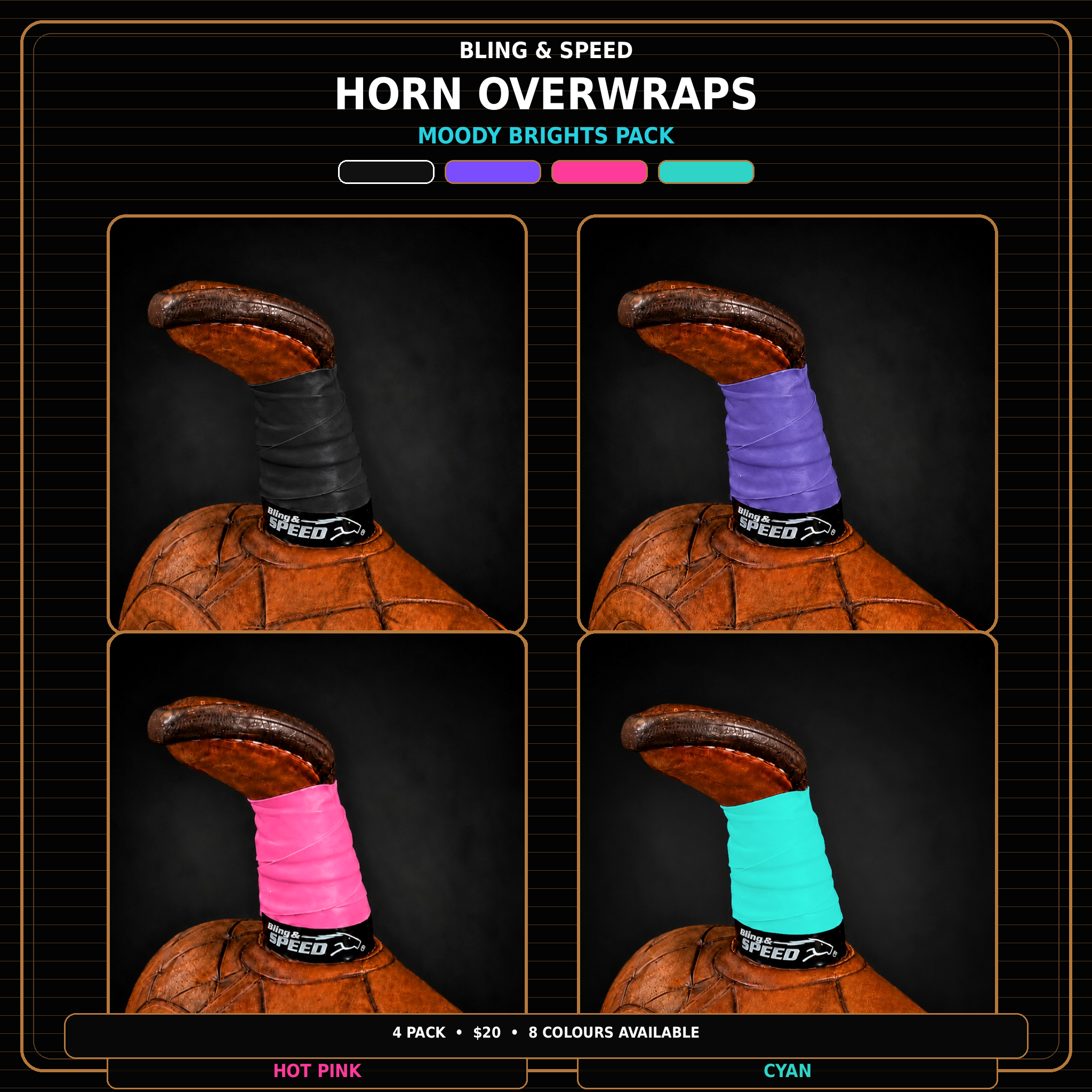 Horn Wrap 4-Pack - 16 Different Pack Options!