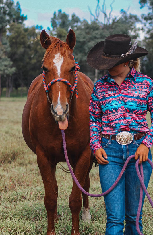 Aztec Turquoise & Pink Arena Shirt