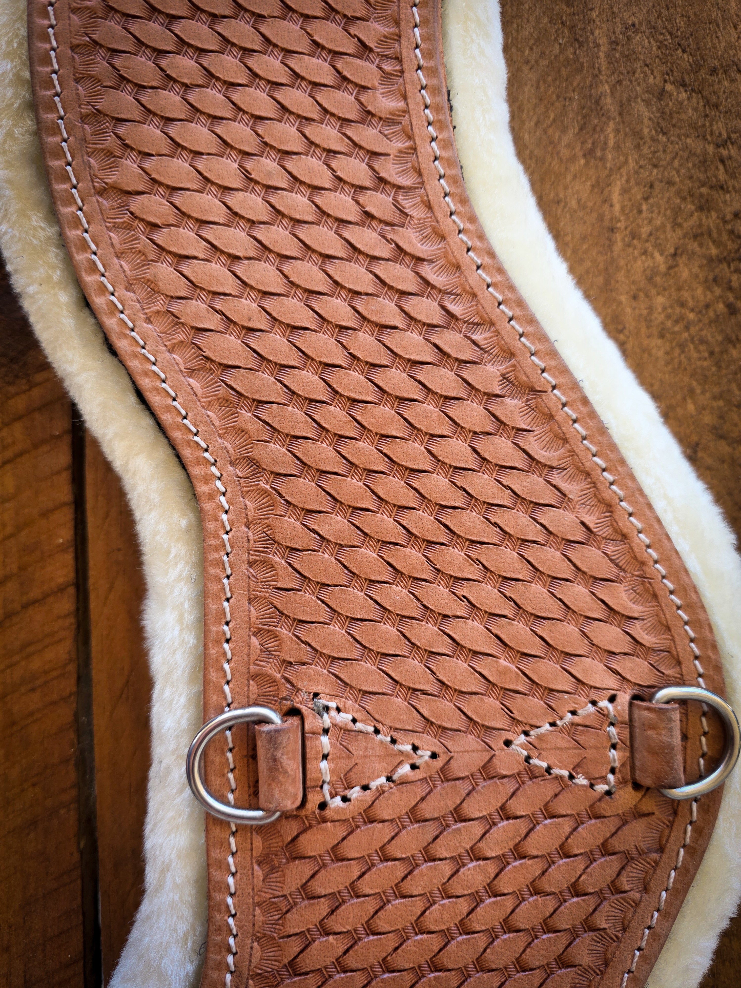 Shoulder Relief Girth with Removable Velcro Synthetic Wool Liner - Various Designs