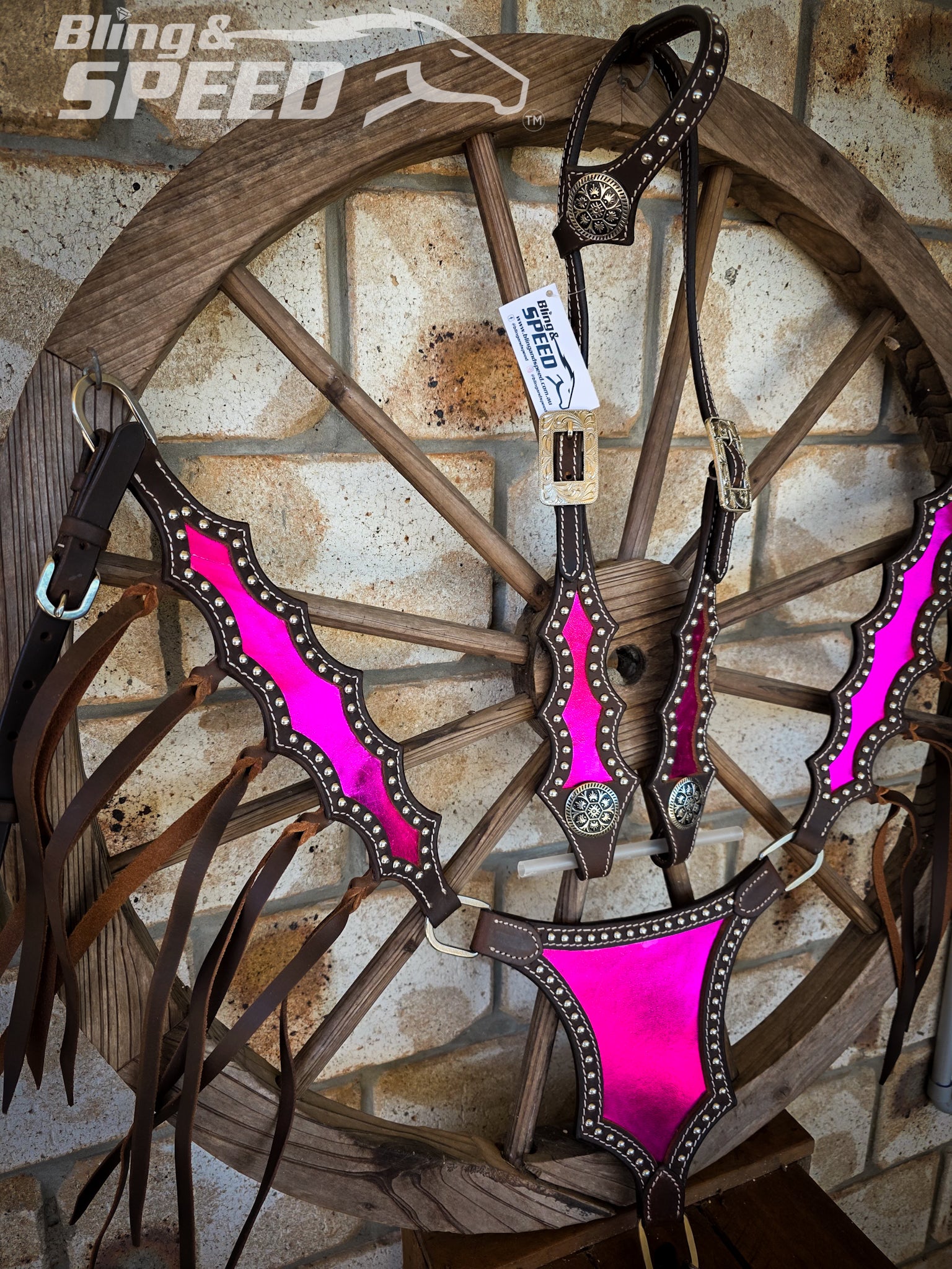 Metallic Pink Inlay Tack Set