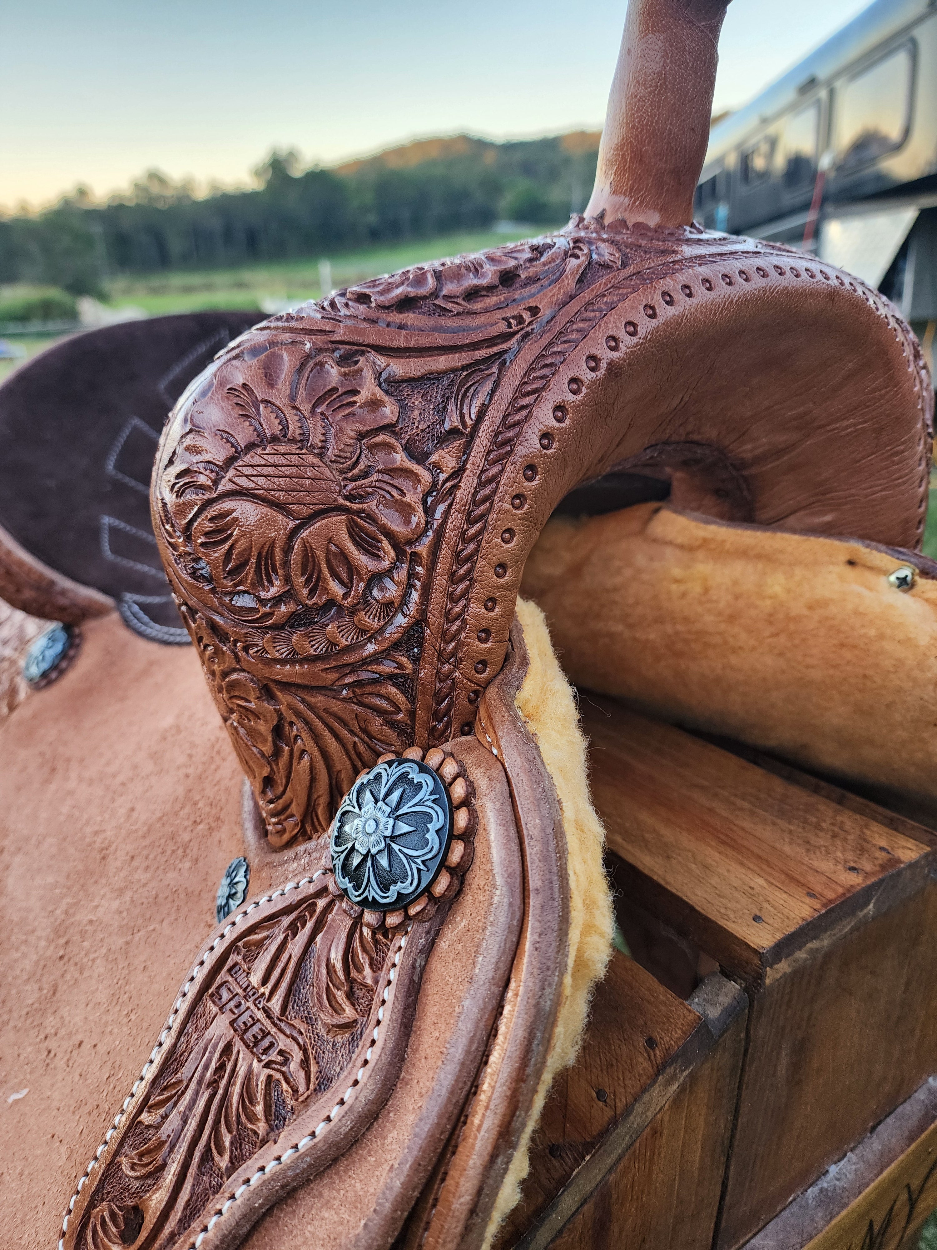 Leather Barrel Saddle - LBS7