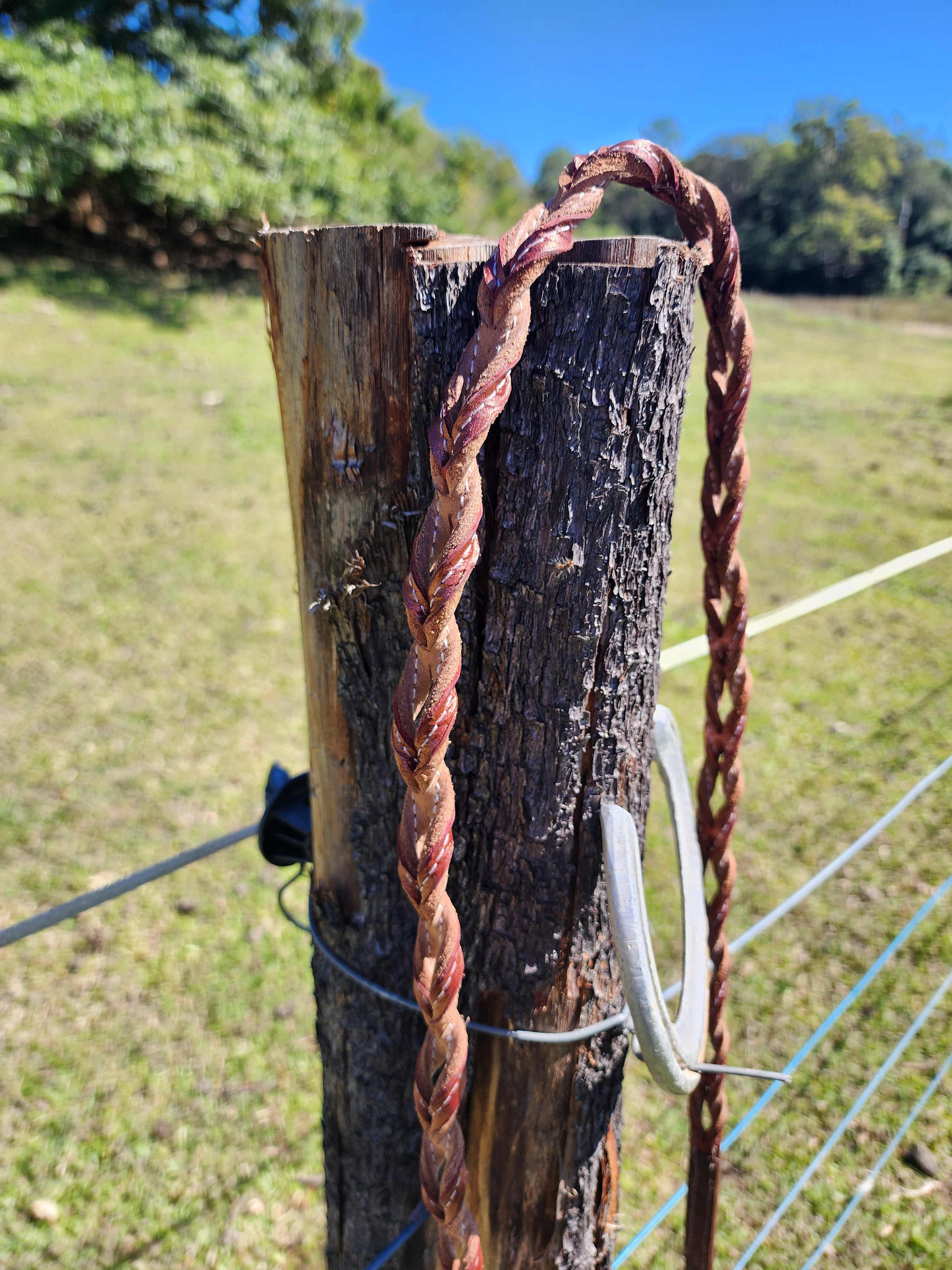 Twisted Bloodknot Barrel Reins - Copper