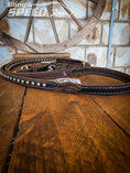Load image into Gallery viewer, Barrel Reins with Blood Knot Twist and Studs
