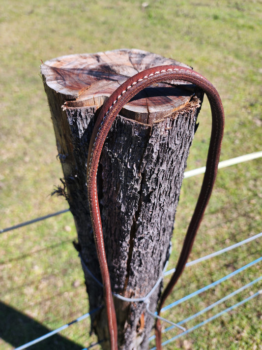 Bling & Speed Rolled Leather Barrel Reins