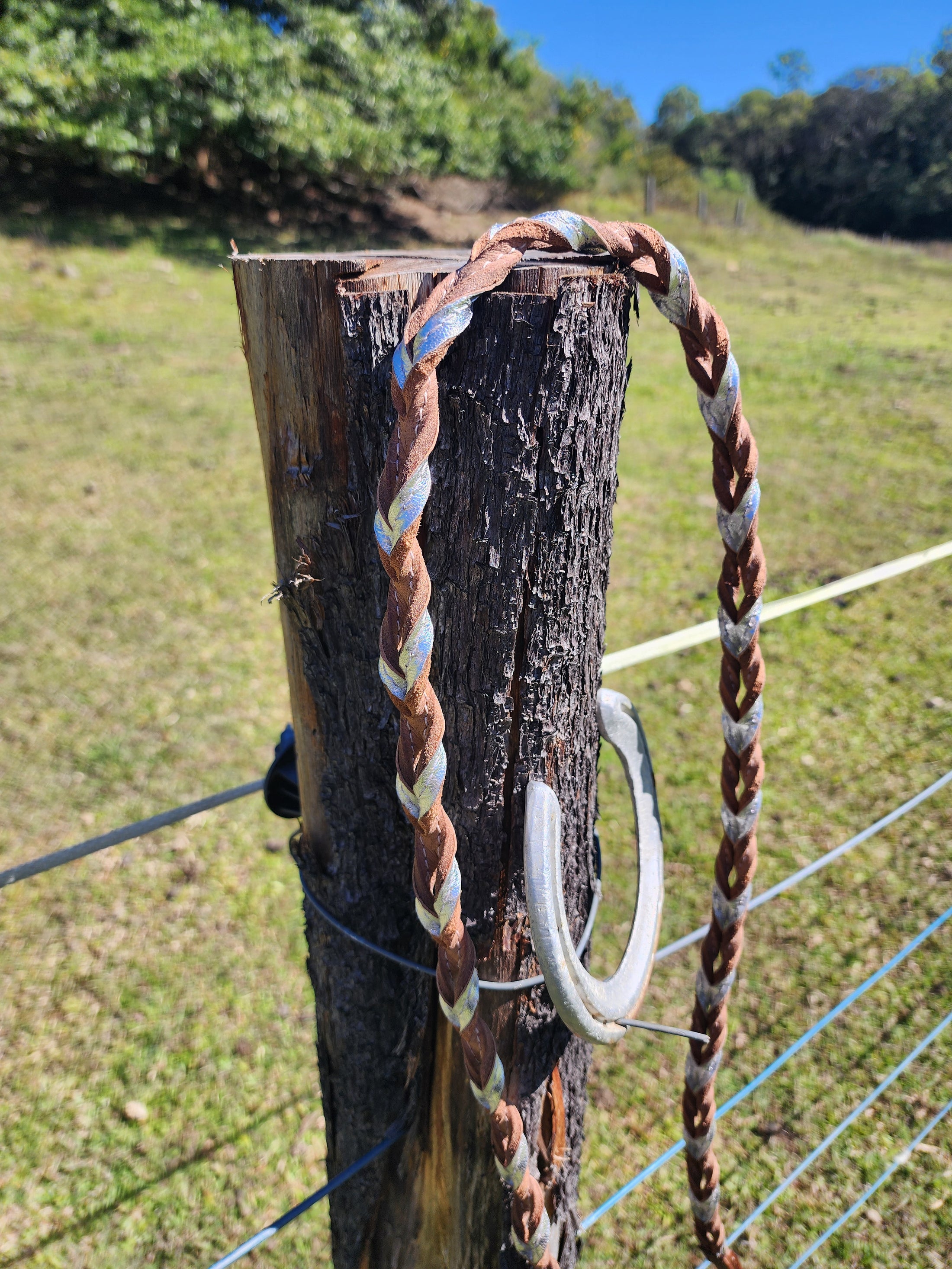 Twisted Bloodknot Barrel Reins - Silver