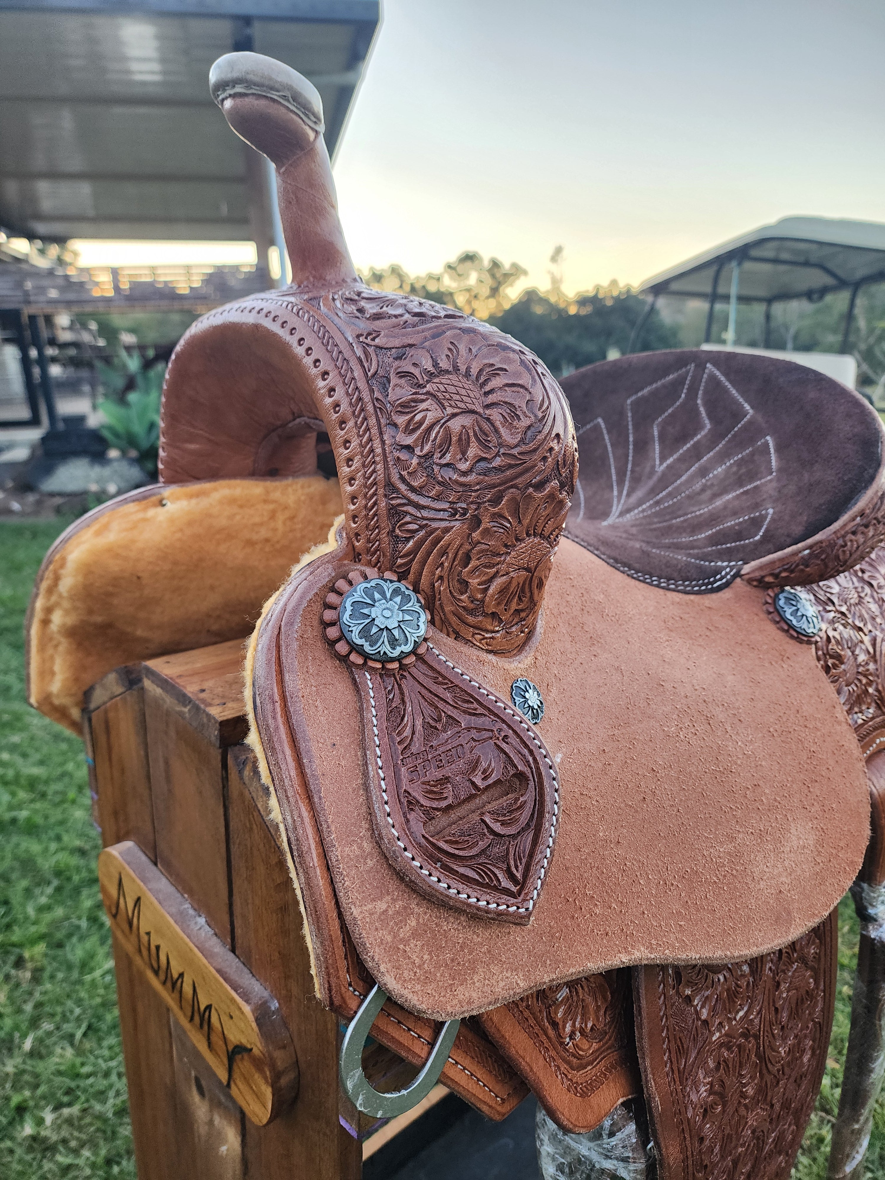 Leather Barrel Saddle - LBS7