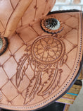 Load image into Gallery viewer, Leather Barrel Racing Saddle 14.5" - Indigo
