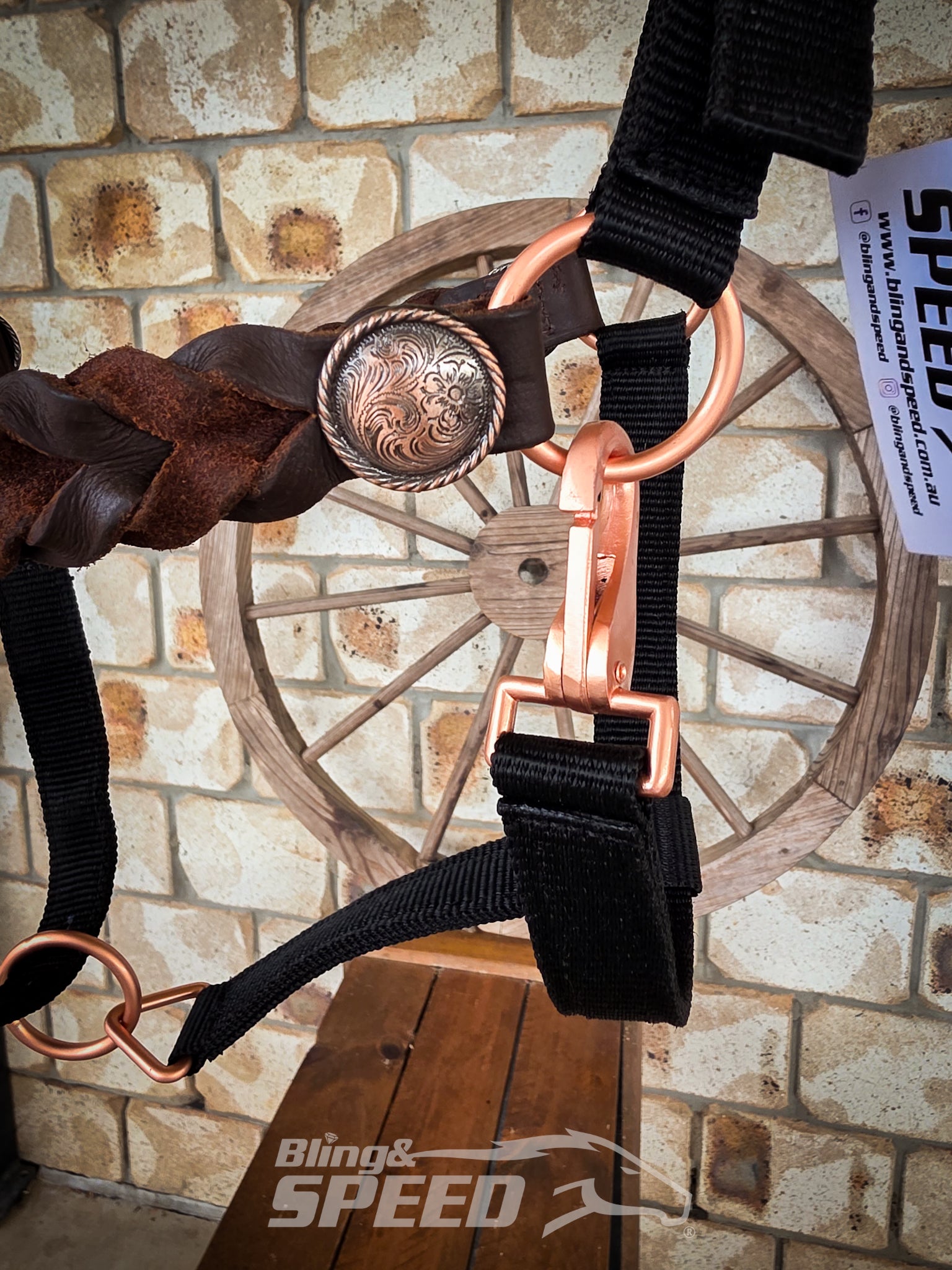 Nylon & Braided Leather Horse Halter