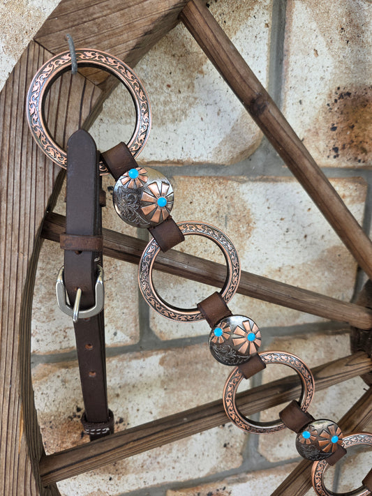 Bling & Speed Ring Tack Set Copper Flower