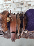 Load image into Gallery viewer, Leather Barrel Saddle - Sunny Days
